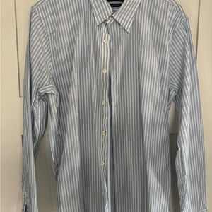 Abercrombie & Fitch Light Blue Pinstripe Dress Shirt